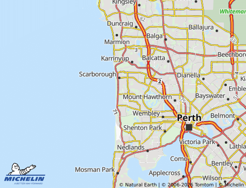 Mapa MICHELIN City Beach - ViaMichelin
