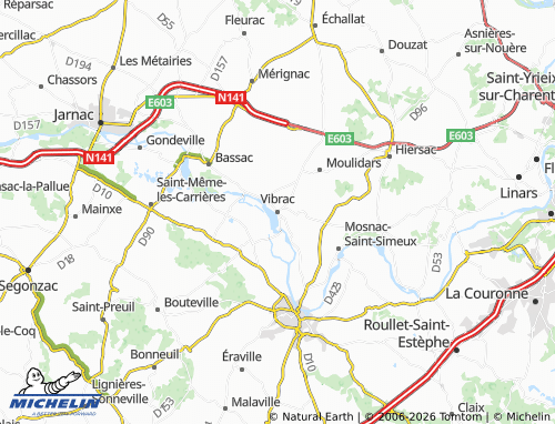 Mapa MICHELIN Vibrac - ViaMichelin