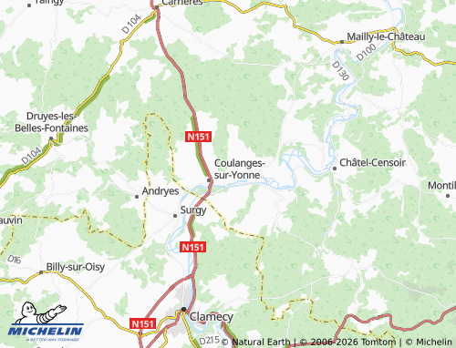 Mappa MICHELIN Crain - ViaMichelin