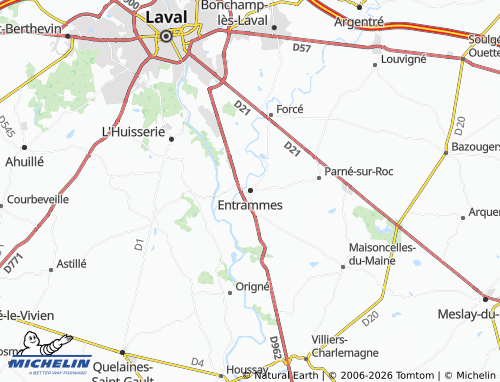 Mappa MICHELIN Entrammes - ViaMichelin