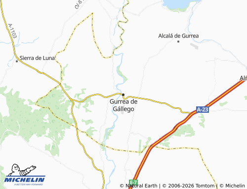 Mappa MICHELIN Gurrea de Gállego - ViaMichelin