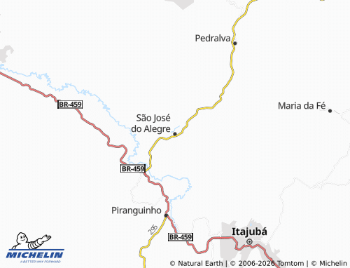 Mapa MICHELIN São José do Alegre - ViaMichelin