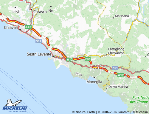 Mapa MICHELIN Casarza Ligure - ViaMichelin
