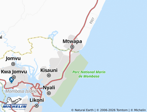 MICHELIN Shimo la Tewa map - ViaMichelin