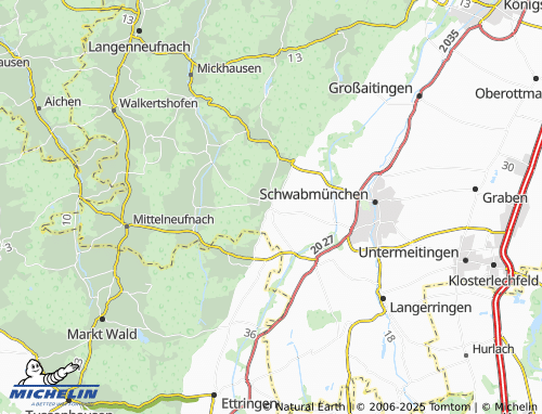 MICHELIN Schwabegg map - ViaMichelin
