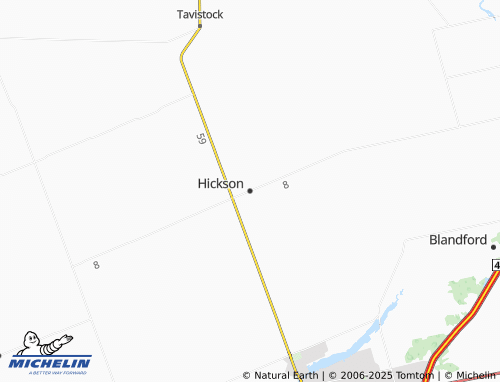 MICHELIN Hickson map - ViaMichelin