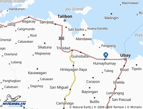 MICHELIN Mabuhay Cabigohan map - ViaMichelin