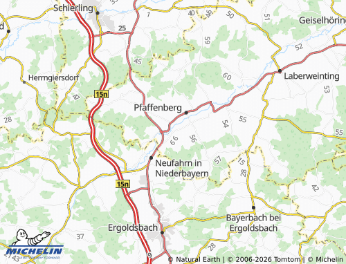 MICHELIN Oberlindhart map - ViaMichelin
