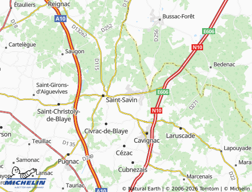 MICHELIN Saint-Yzan-de-Soudiac map - ViaMichelin