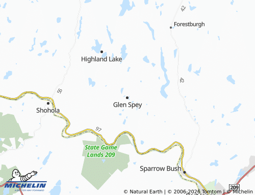 Mapa MICHELIN Glen Spey - ViaMichelin