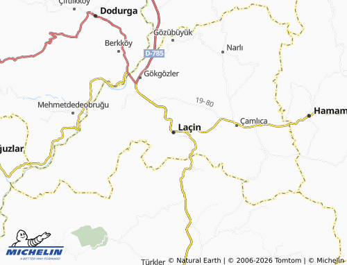 Mappa MICHELIN Laçin - ViaMichelin