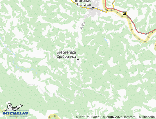 MICHELIN Srebrenica map - ViaMichelin
