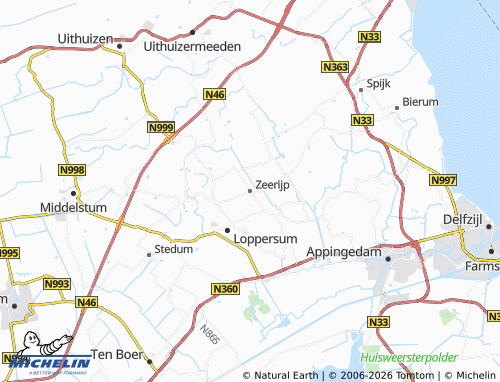 Carte MICHELIN Zeerijp - ViaMichelin
