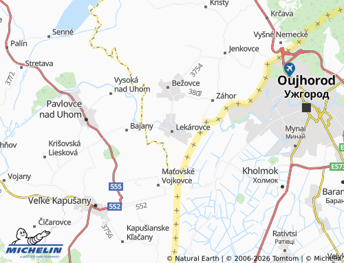 MICHELIN Lekárovce map - ViaMichelin