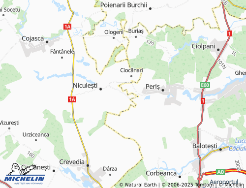 MICHELIN Movila map - ViaMichelin