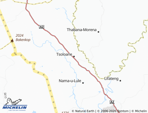 MICHELIN-Landkarte Tsoloane - ViaMichelin