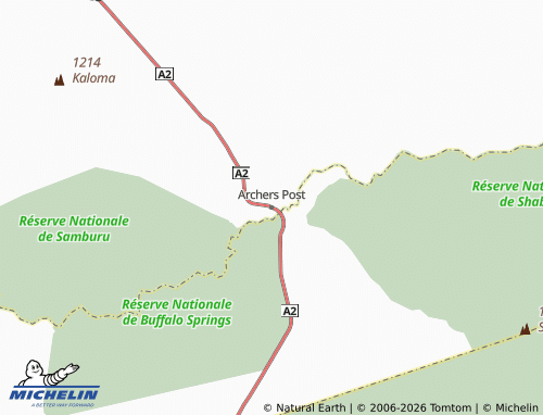 Mappa MICHELIN Archers Post - ViaMichelin