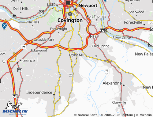 Mappa MICHELIN Taylor Mill - ViaMichelin