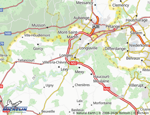 Carte MICHELIN Longwy - ViaMichelin