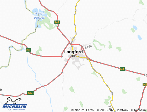Mappa MICHELIN Longford - ViaMichelin
