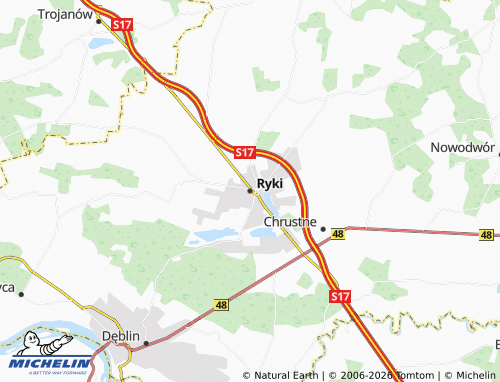 Carte MICHELIN Ryki - ViaMichelin