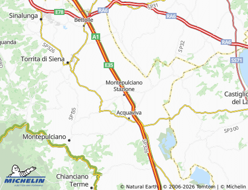 MICHELIN Montepulciano Stazione map - ViaMichelin