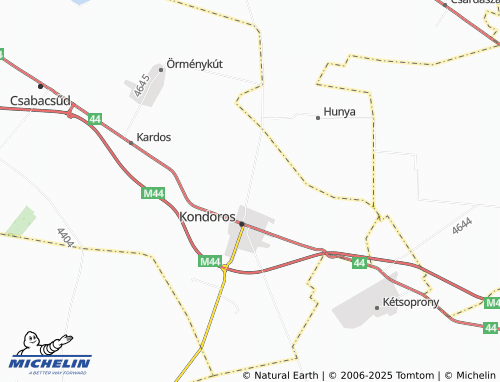 MICHELIN Károlyiföld map - ViaMichelin