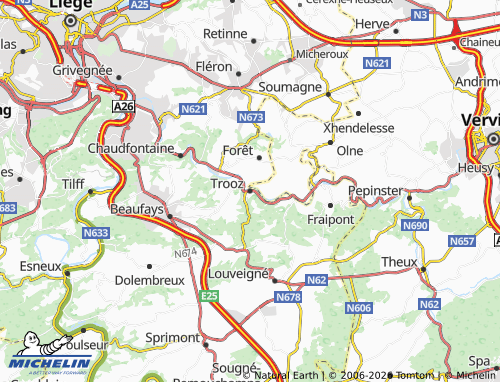 MICHELIN Trooz map - ViaMichelin