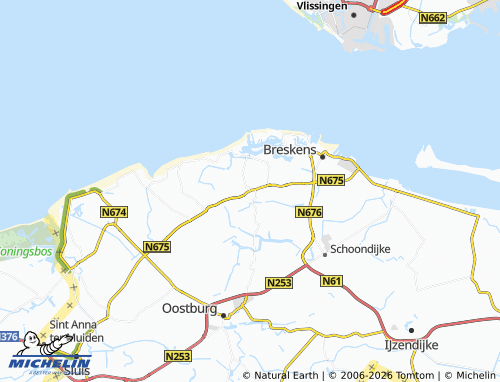 MICHELIN Groede map - ViaMichelin