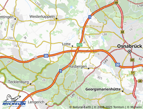 MICHELIN Glinsfort map - ViaMichelin