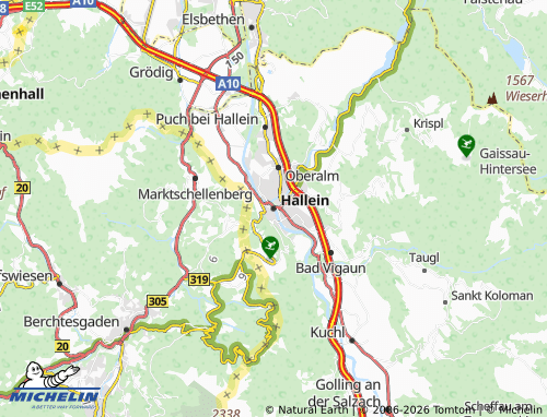 Carte MICHELIN Hallein - ViaMichelin