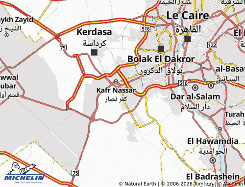 MICHELIN-Landkarte Nazlat al-Samman wal-Seesi - ViaMichelin