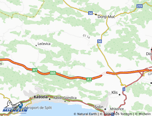 MICHELIN Dugobabe map - ViaMichelin