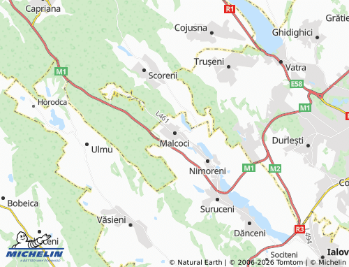 MICHELIN Malcoci map - ViaMichelin