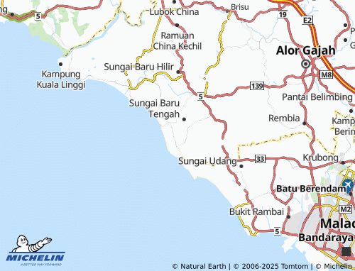 MICHELIN-Landkarte Kampung Air Hitam Pantai - ViaMichelin