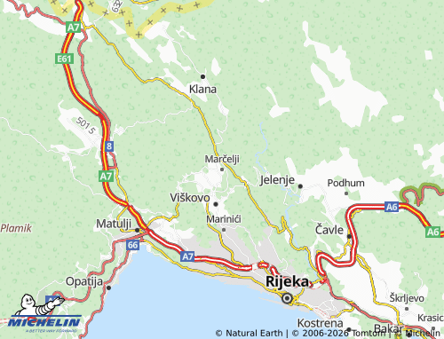 Carte MICHELIN Marčelji - ViaMichelin