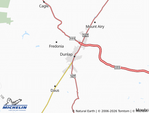 Mapa MICHELIN Dunlap - ViaMichelin