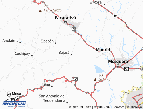 MICHELIN Bojacá map - ViaMichelin
