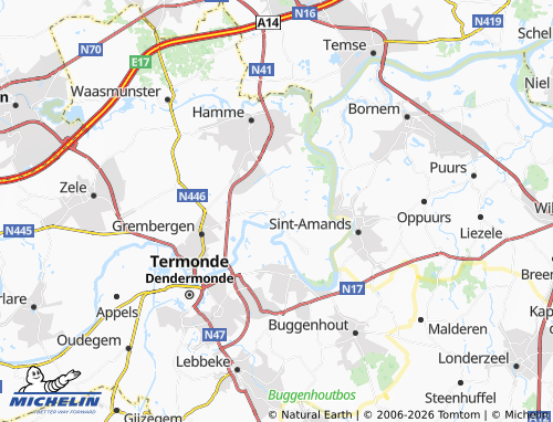 MICHELIN Moerzeke map - ViaMichelin
