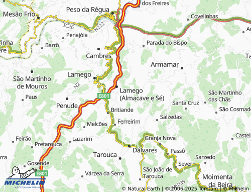 MICHELIN Várzea de Abrunhais map - ViaMichelin