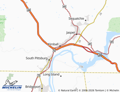 Mapa MICHELIN Kimball - ViaMichelin