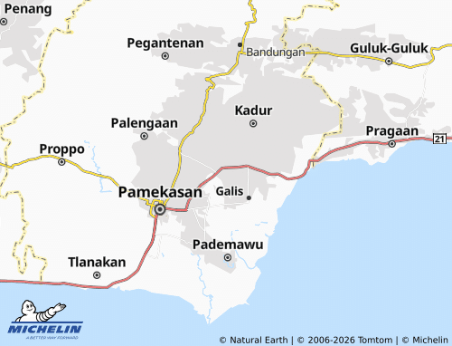 MICHELIN Tentenan Barat map - ViaMichelin