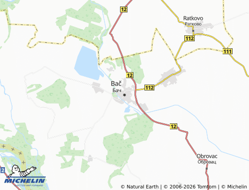 MICHELIN-Landkarte Bač - ViaMichelin