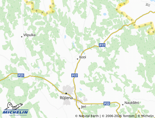 Mapa MICHELIN Ķoņi - ViaMichelin