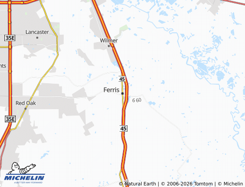 Carte MICHELIN Ferris - ViaMichelin
