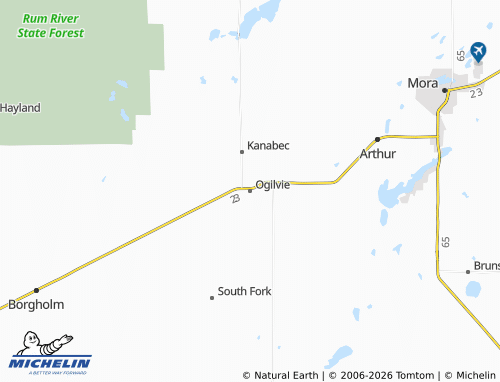 Mapa MICHELIN Ogilvie - ViaMichelin