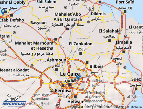 Mapa MICHELIN Kafr Shokr - ViaMichelin