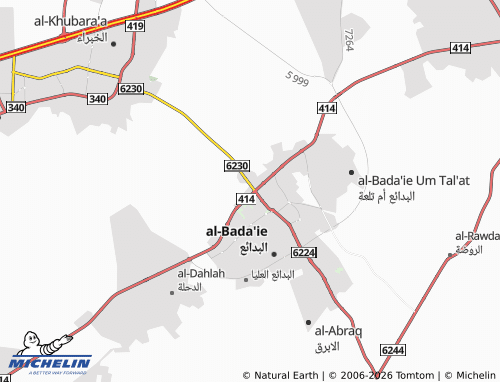 MICHELIN-Landkarte al-Ruwwad - ViaMichelin