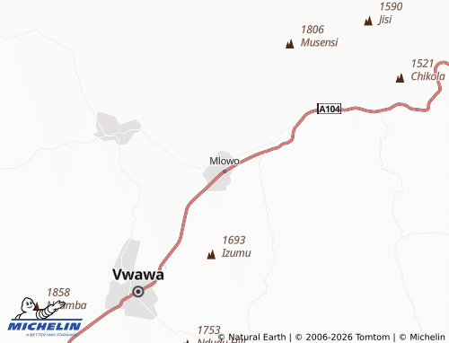 Mappa MICHELIN Mlowo - ViaMichelin