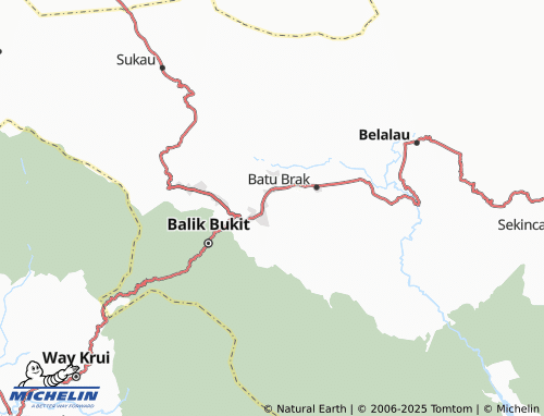 MICHELIN Gunung Sugih map - ViaMichelin